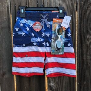 Boys Swimming Trunks with goggles
